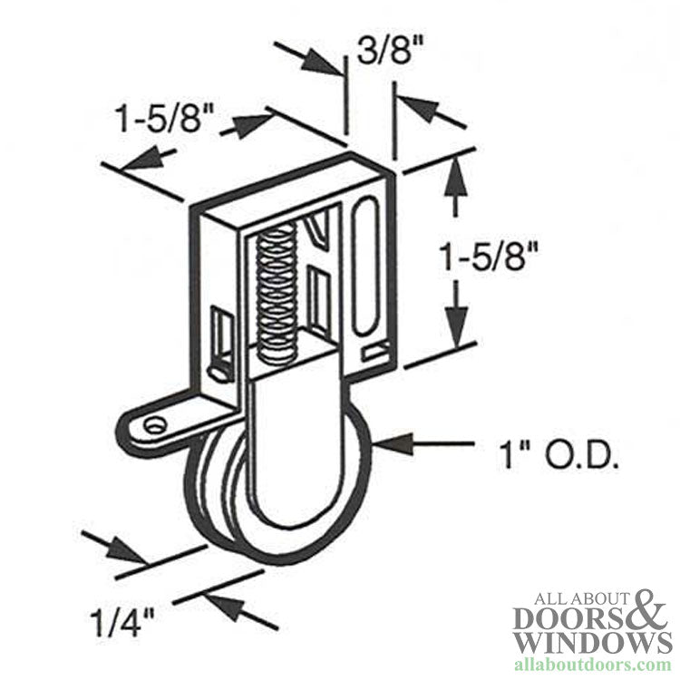 Nylon Roller Assembly for Sliding Screen Door - Nylon Roller Assembly for Sliding Screen Door