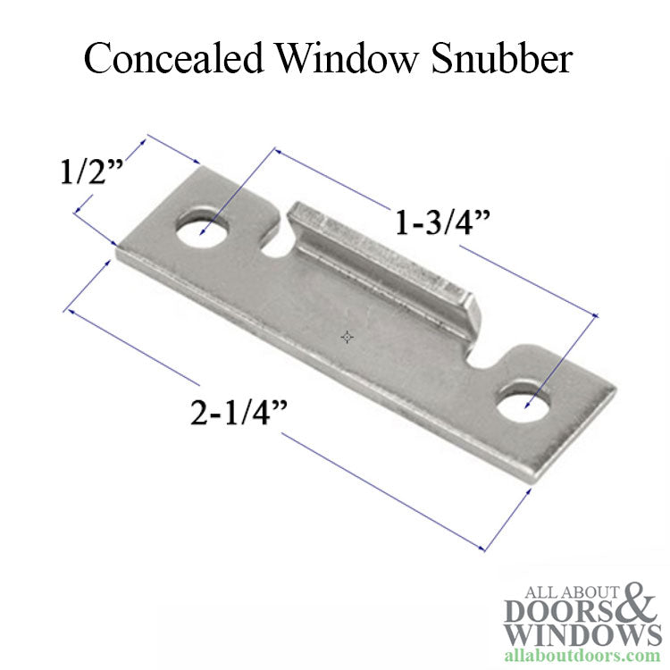 Window Snubber, Concealed Frame & Sash Mount, sash anti-bow bracket - Window Snubber, Concealed Frame & Sash Mount, sash anti-bow bracket