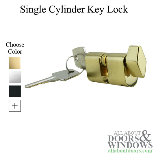 Replacement for Papaiz Key Lock, Single cylinder w / Thumb Turn - Choose Color