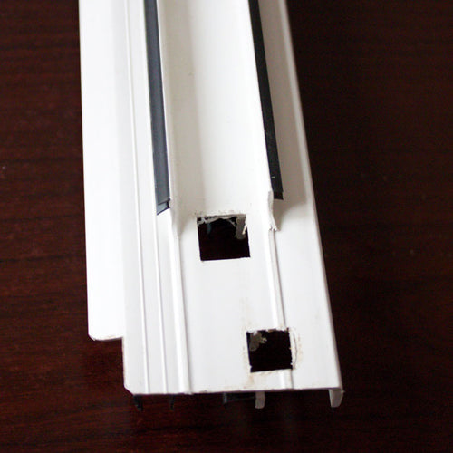 Door Bottom / Vinyl Sweep with barbs, Black Fins, snap-in - 33-9/16