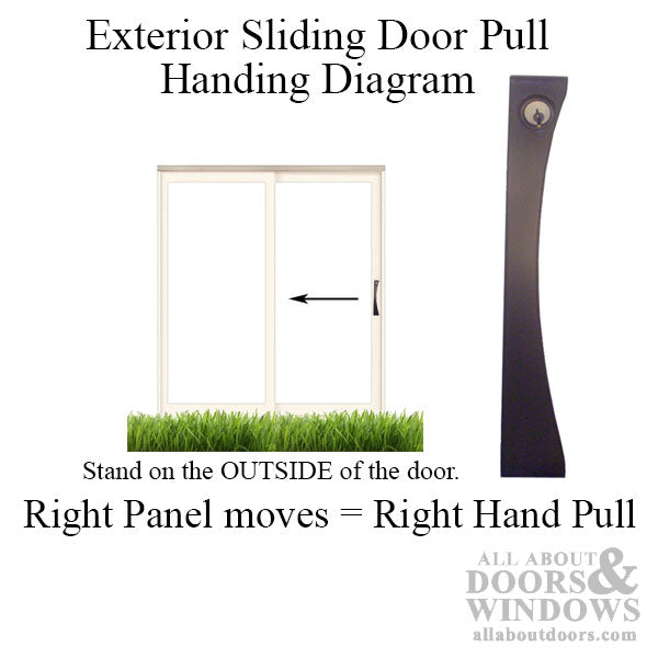 Exterior Sliding Door Pull - Right Hand - Choose Color - Exterior Sliding Door Pull - Right Hand - Choose Color