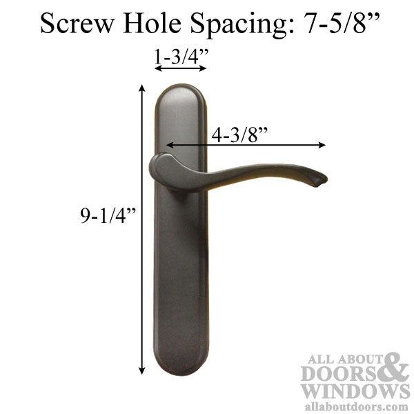 Inactive Handleset 400 Series Multipoint Lock Trim - Oil Rubbed Bronze - Inactive Handleset 400 Series Multipoint Lock Trim - Oil Rubbed Bronze