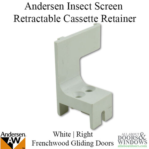 Andersen FGD - Cassette Retainer - Insect Screen Retractable - Right - White - Andersen FGD - Cassette Retainer - Insect Screen Retractable - Right - White