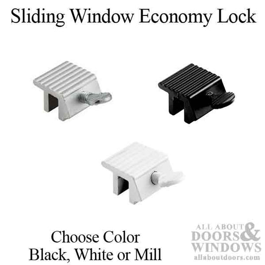 Sliding Window Economy Locks, 2 pack, Choose Color