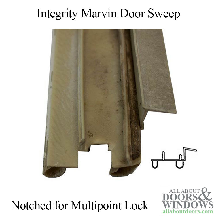 Integrity by Marvin Hinged Door Sweep, Primary 2-8 Door, V1890 Weatherstrip - Integrity by Marvin Hinged Door Sweep, Primary 2-8 Door, V1890 Weatherstrip