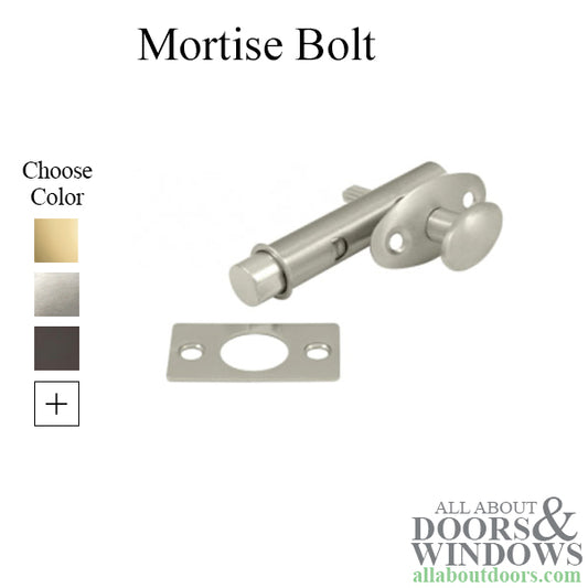 Mortise Bolt, 1-3/4" Backset, Sold Brass - Choose Finish