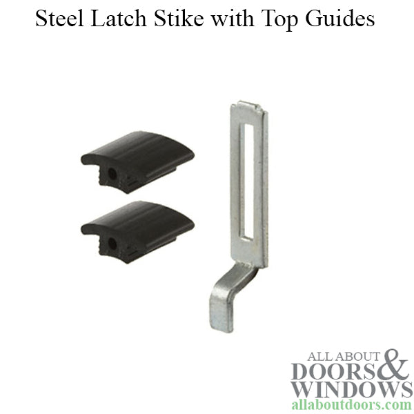 Steel Latch Strike with 2  Top Vinyl Guides for Sliding Screen Door - Steel Latch Strike with 2  Top Vinyl Guides for Sliding Screen Door