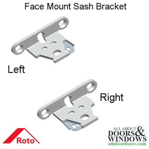 Roto OP05-8006  Sash Bracket Assembly, 30mm Face mount, Left Hand, Stainless Steel - Roto OP05-8006  Sash Bracket Assembly, 30mm Face mount, Left Hand, Stainless Steel