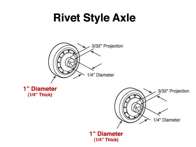 Roller Only - Metal Drawer - Rivet Axle - Roller Only - Metal Drawer - Rivet Axle