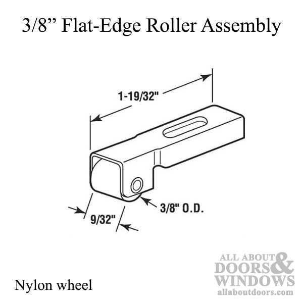 Roller Assembly (Flat) - Sliding Windows, Nylon / AL - Roller Assembly (Flat) - Sliding Windows, Nylon / AL