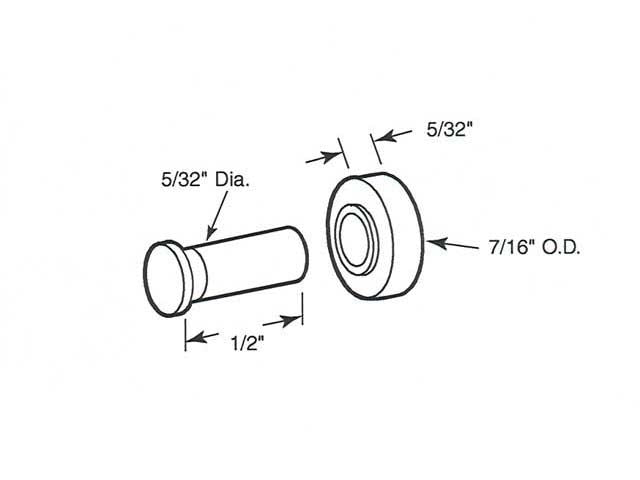 Roller (Flat) - Sliding Windows, Nylon - Roller (Flat) - Sliding Windows, Nylon