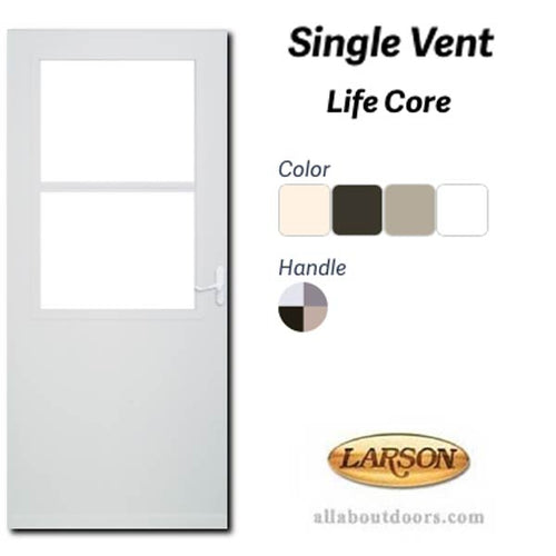 Larson Life-Core Single Vent Storm Door - Larson Life-Core Single Vent Storm Door