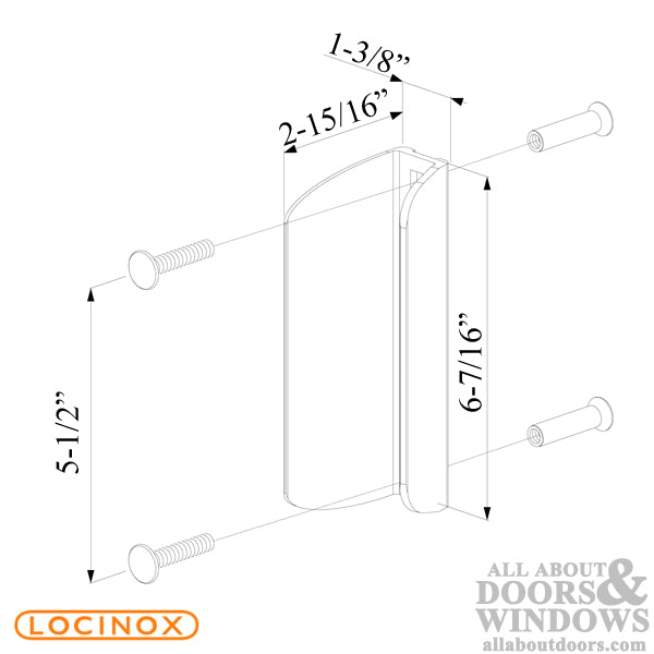 Locinox Gate Pull Handle for Double Swing Gates - Locinox Gate Pull Handle for Double Swing Gates