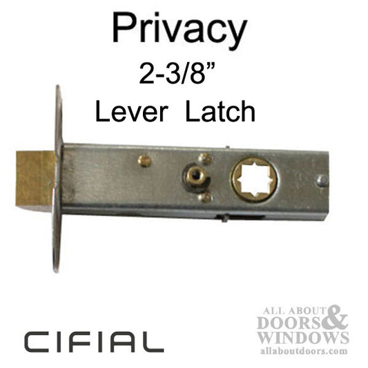 Discontinued - Cifial Privacy Latch, Lever, 2-3/8" bs,