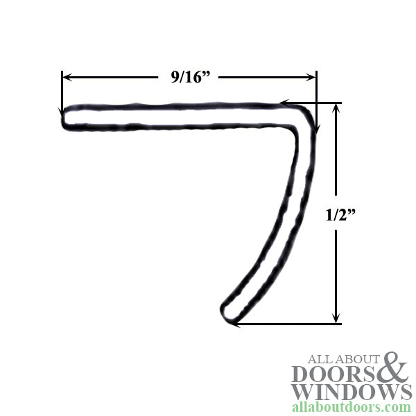 Andersen Inside Operating Side Jamb Weatherstrip, Perma-Shield Gliding Door - White - Andersen Inside Operating Side Jamb Weatherstrip, Perma-Shield Gliding Door - White