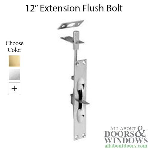 12 Inch Extension Bolt, 4 Hole 1 x 6-3/4 Flush Lever - Choose Color - 12 Inch Extension Bolt, 4 Hole 1 x 6-3/4 Flush Lever - Choose Color