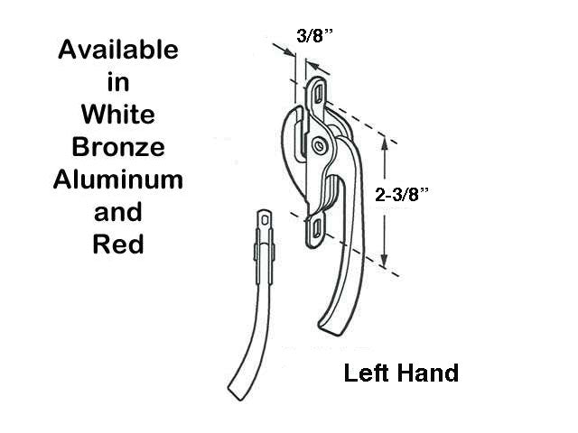 Locking Handle, 2-3/8 Left Hand Casement - Aluminum - Locking Handle, 2-3/8 Left Hand Casement - Aluminum