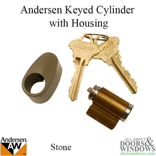 Andersen Keyed Cylinder with Housing - Stone