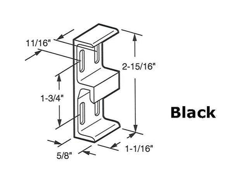 Sliding Glass Door Face Mount Keeper 1-3/4