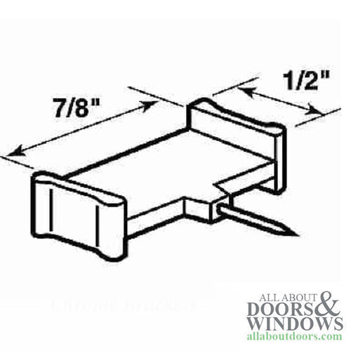 Slide-On Needle Point Grille Clip,  for 7/8