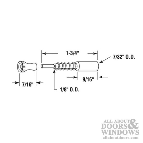 Plunger Latches - All Aluminum - 7/16 x 1 - Plunger Latches - All Aluminum - 7/16 x 1