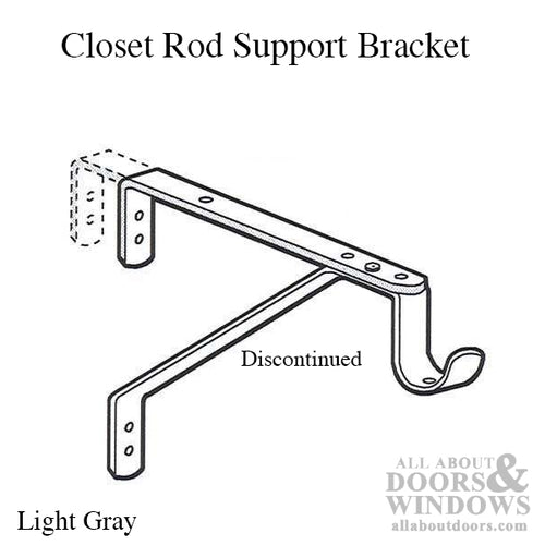 Discontinued Bracket - Shelf and Closet Rod Support - Light Gray - Discontinued Bracket - Shelf and Closet Rod Support - Light Gray