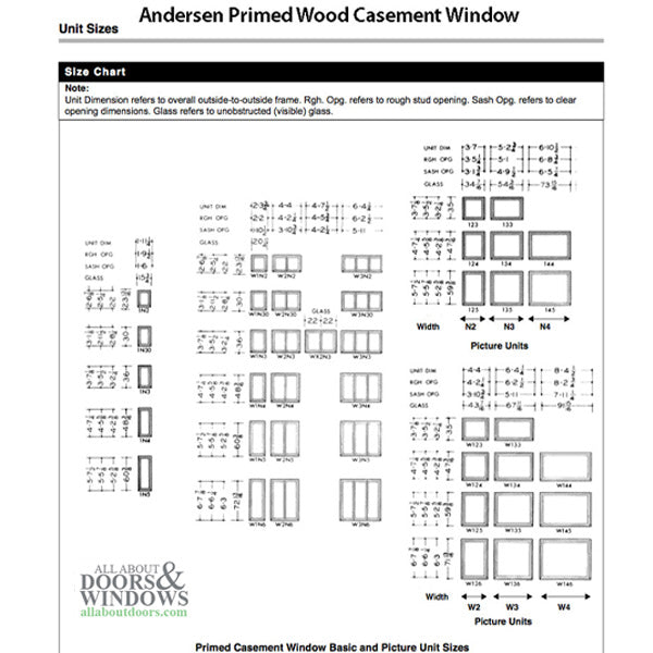 Andersen Primed Casement Window Dual Pane Sash, 1945-1974 - Andersen Primed Casement Window Dual Pane Sash, 1945-1974