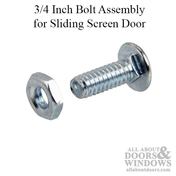 3/4 Inch Bolt Assembly for Sliding Screen Door - 3/4 Inch Bolt Assembly for Sliding Screen Door