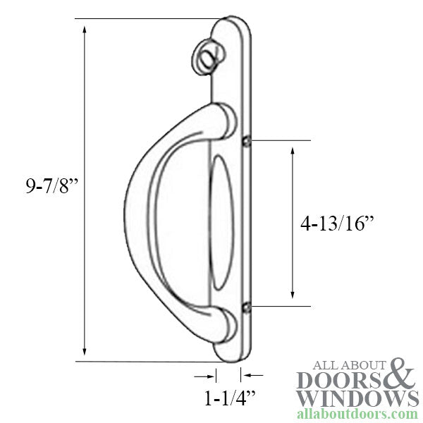 Left Handed ROTO Inside Handle 4-13/16 Inch Screw Hole Spacing Door Handle Set - Left Handed ROTO Inside Handle 4-13/16 Inch Screw Hole Spacing Door Handle Set