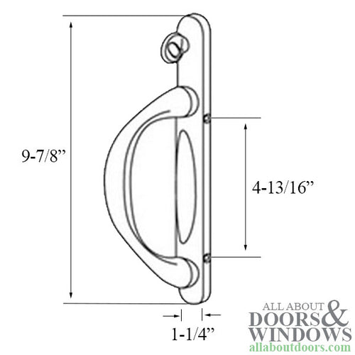Left Handed ROTO Inside Handle 4-13/16 Inch Screw Hole Spacing Door Handle Set - Left Handed ROTO Inside Handle 4-13/16 Inch Screw Hole Spacing Door Handle Set