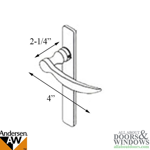 Andersen/ Emco Storm Door Hardware Kit - Brass Exterior, White Interior - Andersen/ Emco Storm Door Hardware Kit - Brass Exterior, White Interior