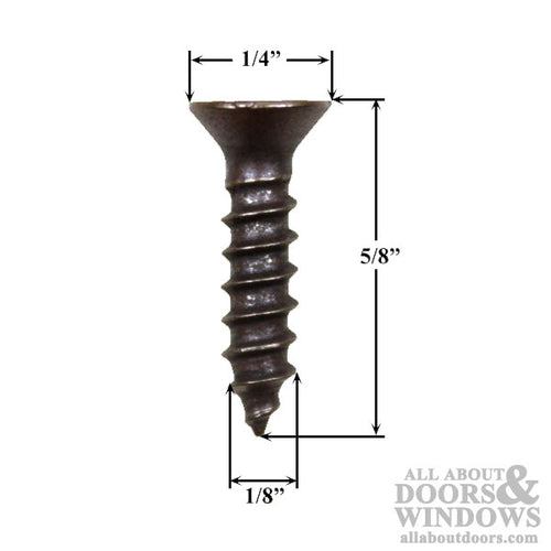 Screw  # 7 x 5/8 Flat Head Phillips Wood for Latch and Deadbolt Strike Plate - Choose Color - Screw  # 7 x 5/8 Flat Head Phillips Wood for Latch and Deadbolt Strike Plate - Choose Color