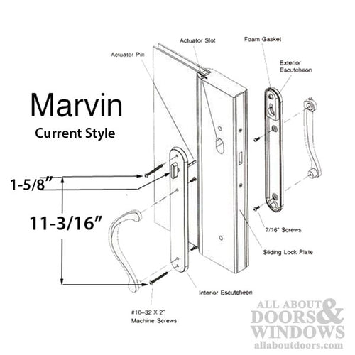 Marvin active Non-Keyed Ultimate Sliding French Door wide trim - Oil Rubbed Bronze - Marvin active Non-Keyed Ultimate Sliding French Door wide trim - Oil Rubbed Bronze