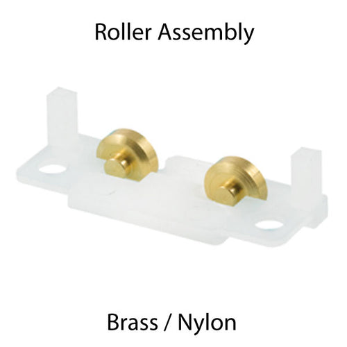 Roller Assembly (Flat) - Sliding Windows, Nylon / Brass - Roller Assembly (Flat) - Sliding Windows, Nylon / Brass