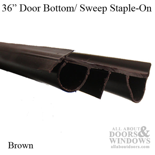 Door Bottom / Sweep, Staple-On,  Brown, 36 Inch - Door Bottom / Sweep, Staple-On,  Brown, 36 Inch