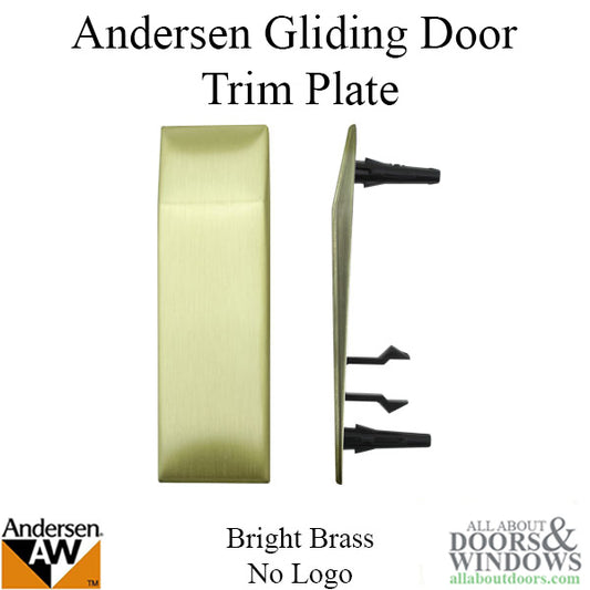 Andersen Trim Plate, 2 panel - Bright Brass