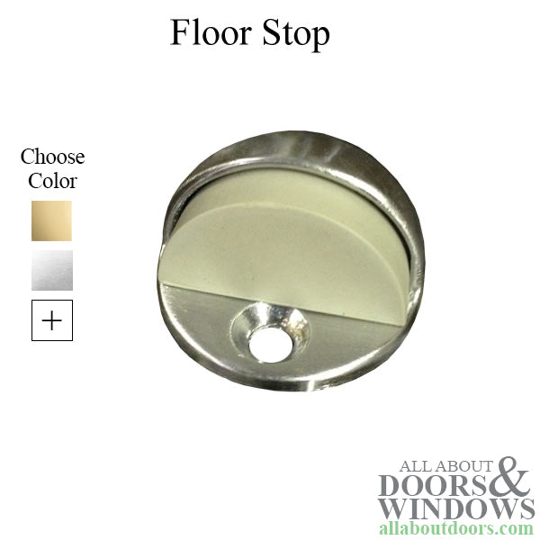 Floor Stop - Dome - 1-3/16 Inch - Choose Finish - Floor Stop - Dome - 1-3/16 Inch - Choose Finish