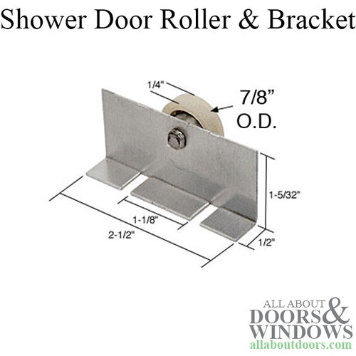 Ball Bearing Roller with Bracket for Shower Doors 7/8