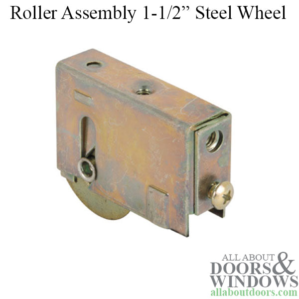 Sliding Door Roller With Adjustable Steel Plain back Housing 1.5 Inch Steel Roller - Sliding Door Roller With Adjustable Steel Plain back Housing 1.5 Inch Steel Roller