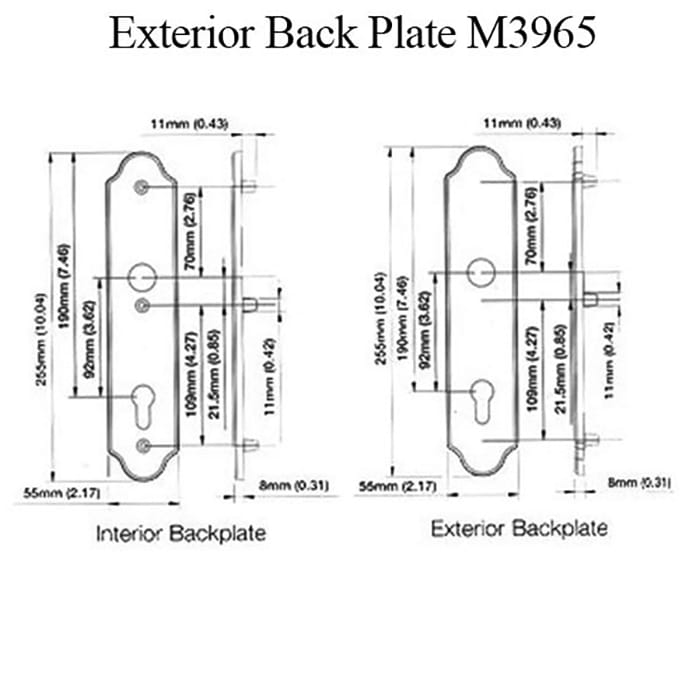 Exterior Back Plate, M3965N, 2