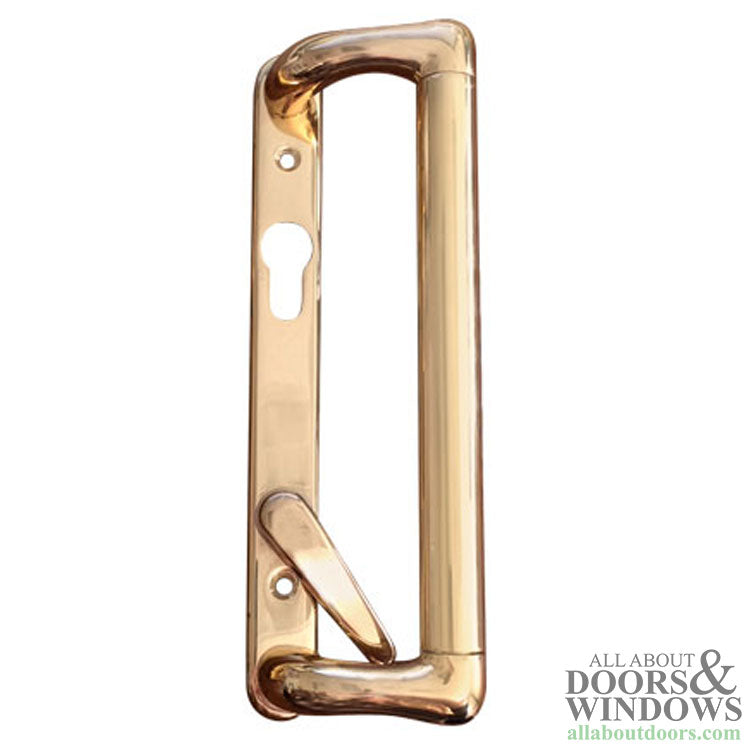 Champion Cologne Active Patio Door Handleset, Euro Cylinder - Brass - Champion Cologne Active Patio Door Handleset, Euro Cylinder - Brass