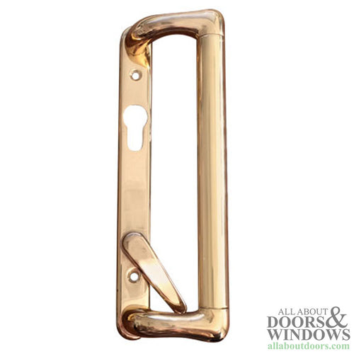 Champion Cologne Active Patio Door Handleset, Euro Cylinder - Brass - Champion Cologne Active Patio Door Handleset, Euro Cylinder - Brass