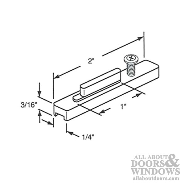 Pivot bar, 2 inch  Keller Tilt Window - Zinc Die Cast - Pivot bar, 2 inch  Keller Tilt Window - Zinc Die Cast