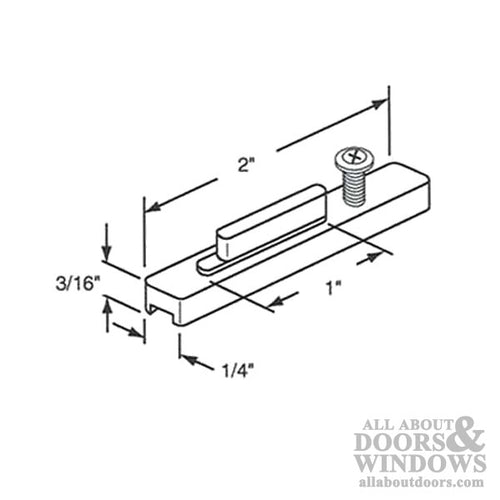 Pivot bar, 2 inch  Keller Tilt Window - Zinc Die Cast - Pivot bar, 2 inch  Keller Tilt Window - Zinc Die Cast