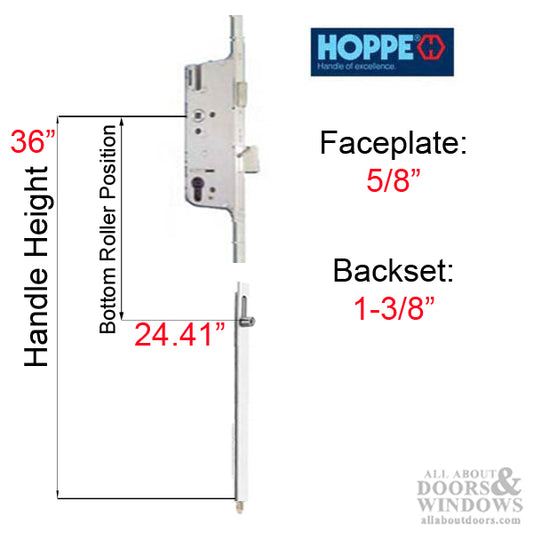 16mm Manual Gear, 35/92, Roller-Shootbolt, Roller @ 24.41", 1/2" D/B