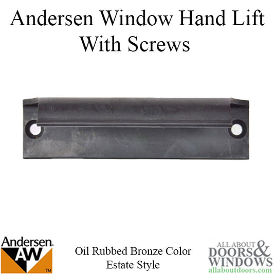 Andersen Tilt-Wash (DC) and (TW) Windows - Estate Hand Lifts w/Screws - Oil Rubbed Bronze