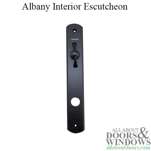 Andersen Hinged Door Escutcheon Plate - Interior - Albany - Black - Active - Andersen Hinged Door Escutcheon Plate - Interior - Albany - Black - Active