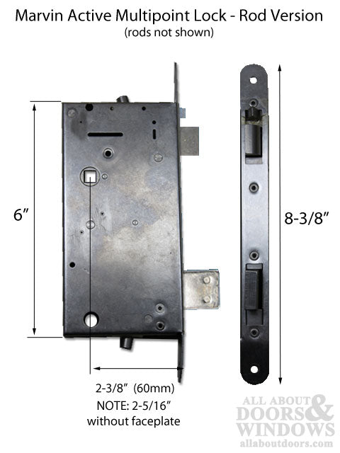 Marvin Active Multi-Point Lock  2-3/8 Backset , Rod Version - Marvin Active Multi-Point Lock  2-3/8 Backset , Rod Version