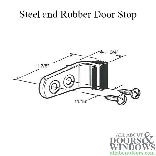 Acme 116 Bypass Closet Door Stop with Steel Housing - Acme 116 Bypass Closet Door Stop with Steel Housing