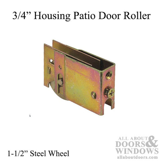 Steel Housing Patio Door Roller 1-1/2" Steel Wheel Diameter